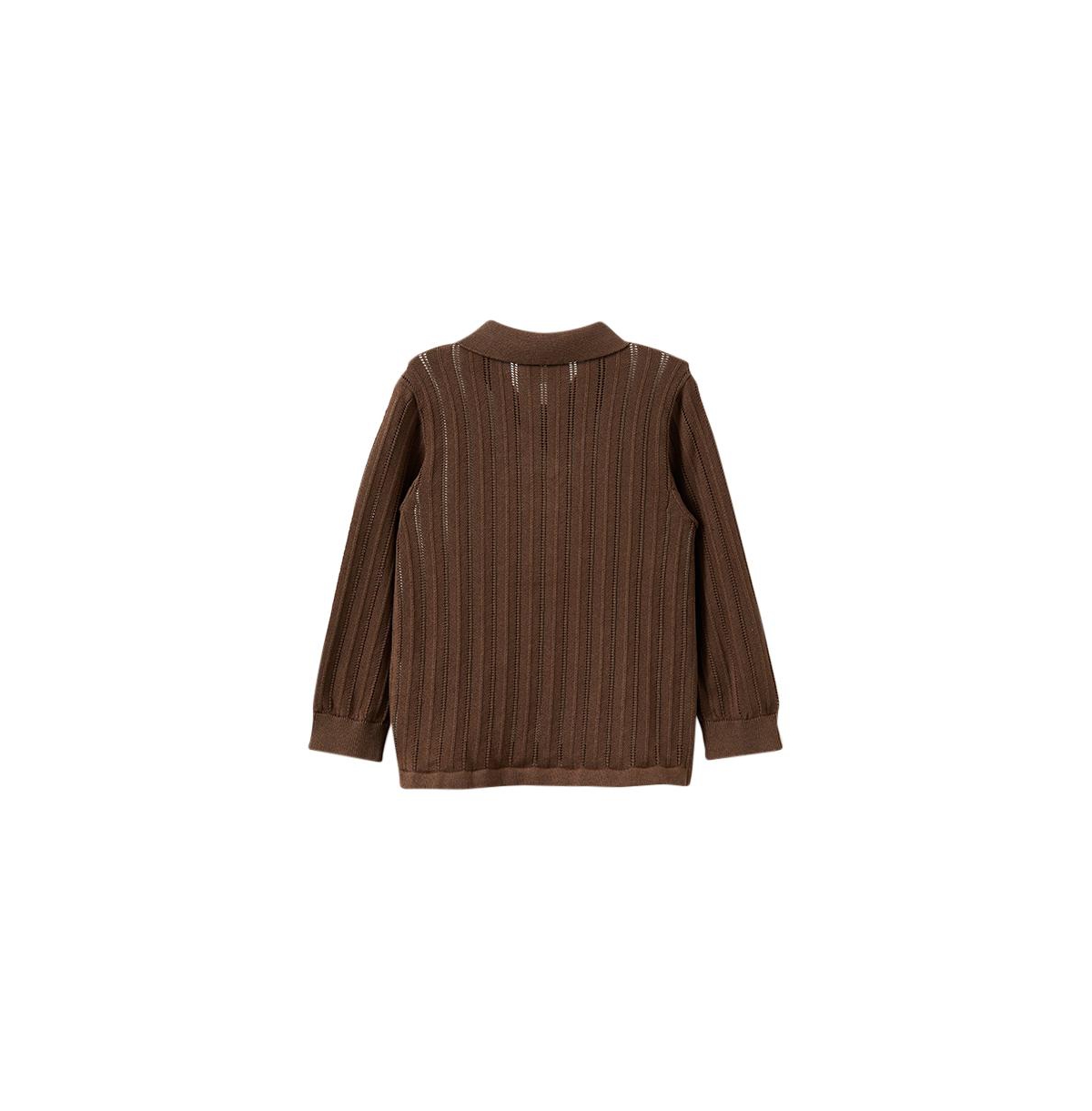 Cotton On Little Boys Little/Big Cabana Knitted Long Sleeve Shirt -pointelle