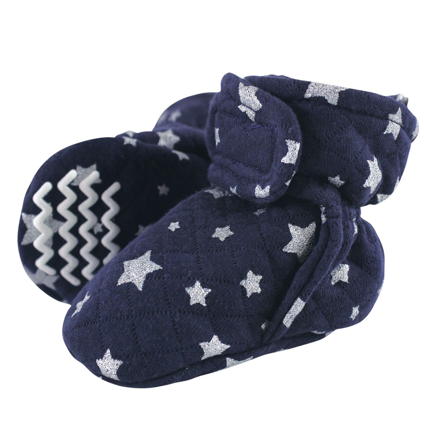 Детские ботинки Hudson Baby Unisex Cozy Quilted Unisex Bootie Pair для мальчиков-малышей, цвет: Металлик — фото 3