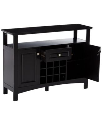 Syracuse Black Wood Buffet/Wine Cabinet