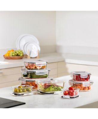 16-Piece Glass Food Storage Containers with Lids - Airtight, Microwave, Fridge, Dishwasher, Oven Safe, BPA-Free, Stackable, Meal Prep Containers