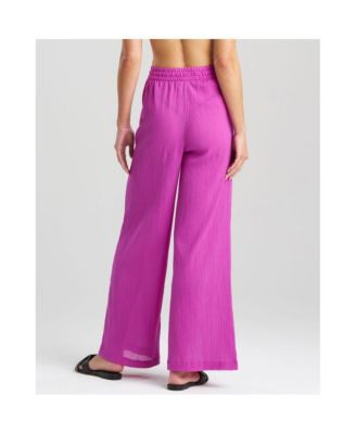 Women's COTTON GAUZE Pants with Tassel