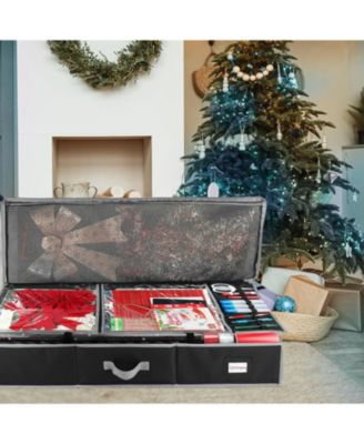 Premium Holiday Gift Wrapping Paper & Accessories Storage Organizer Box