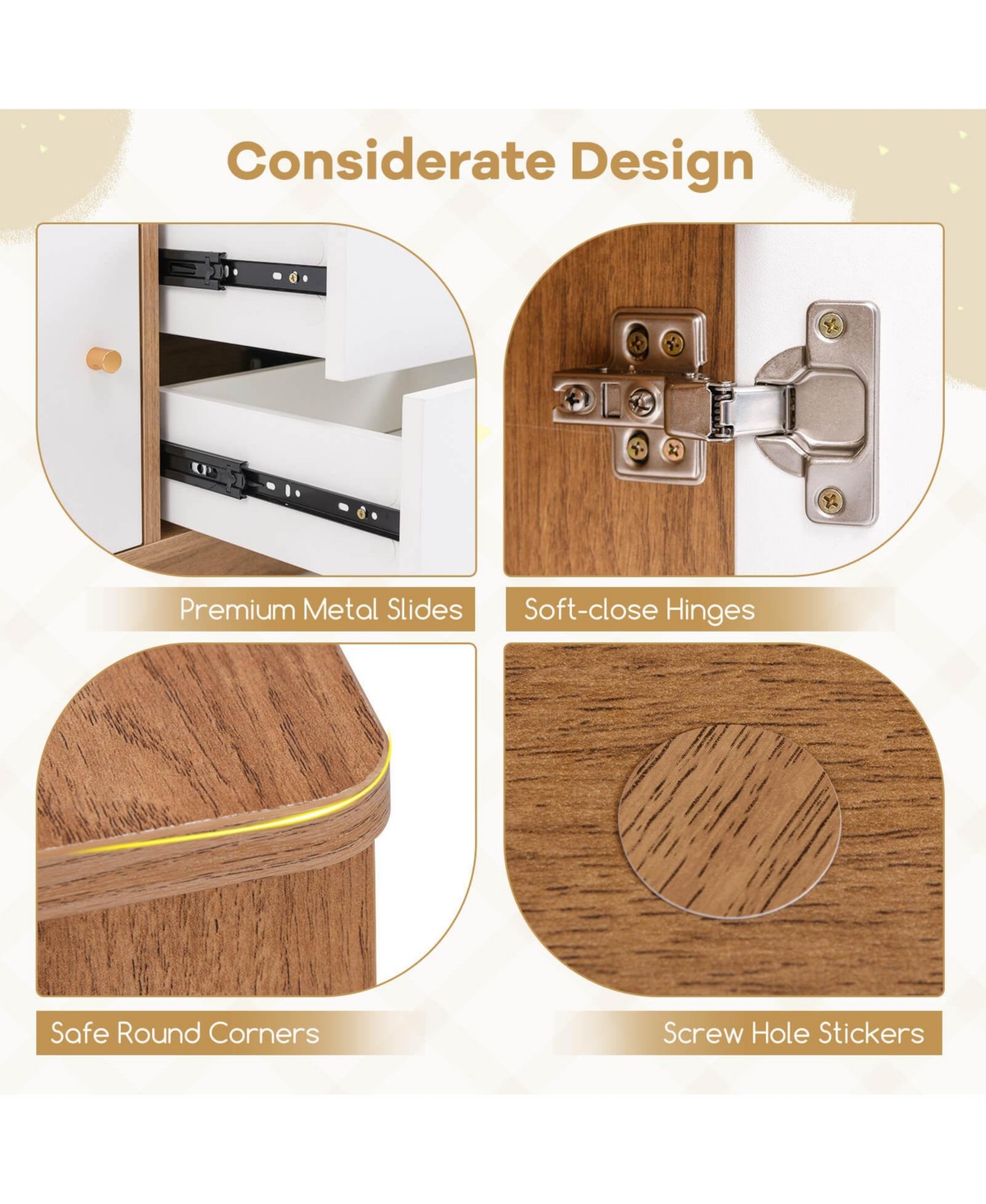 Costway Kids Toy Storage Organizer Wooden Children Bookshelf Storage Chest with Open Shelf