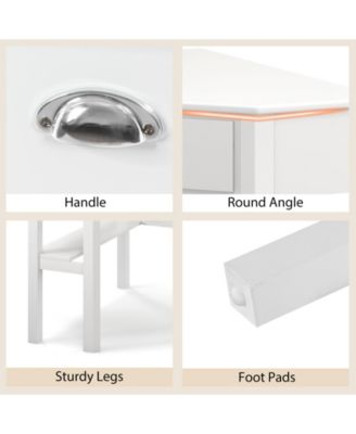 Corner Wooden Piece Laptop Computer Desk