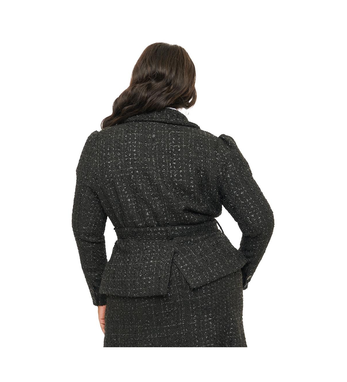 Unique Vintage Plus Size 1940s Tweed Belted Jacket