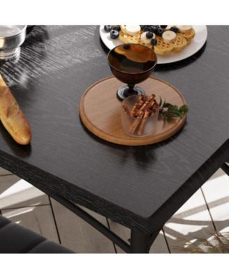 4-Pc Dining Table Set – Rectangular Table, 2 Upholstered Chairs & Bench, Space-Saving Design for Apartment/Studio