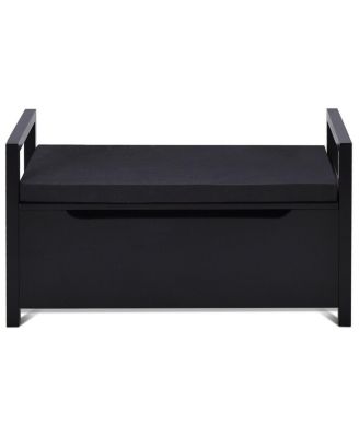 34.5 ×15.5 ×19.5 Inch Shoe Storage Bench with Cushion Seat for Entryway