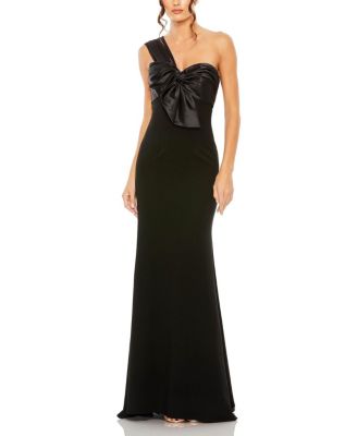 Women's One Shoulder Draped Trumpet Gown