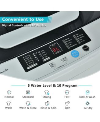 8.8 lbs Portable Full-Automatic Washing Machine with Drain Pump and Spin Dryer