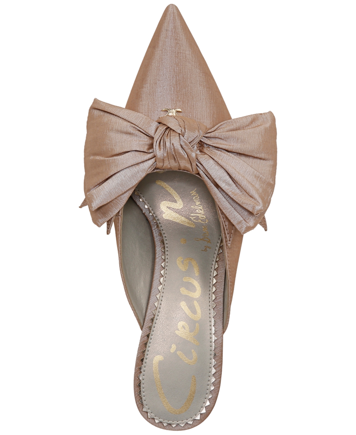 Shop Circus Ny By Sam Edelman Fiona Mid-heel Bow Pumps In Champaign Metallic
