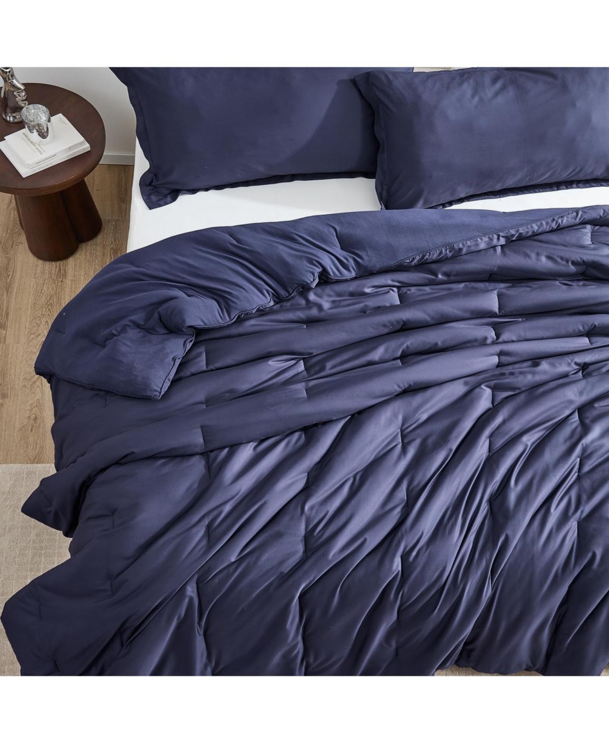 Coma Inducer Bamlin Butter Oversized Cooling Comforter Set -- Navy eclipse