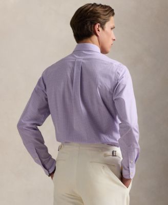 Men's Classic-Fit Gingham Stretch Poplin Shirt