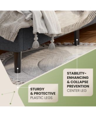 Upholstered Bed Base with Button Stitched Headboard