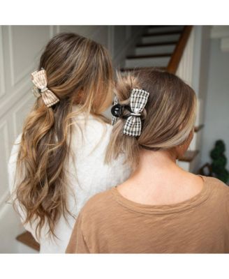 Large Clip - Black Checkered Pearl