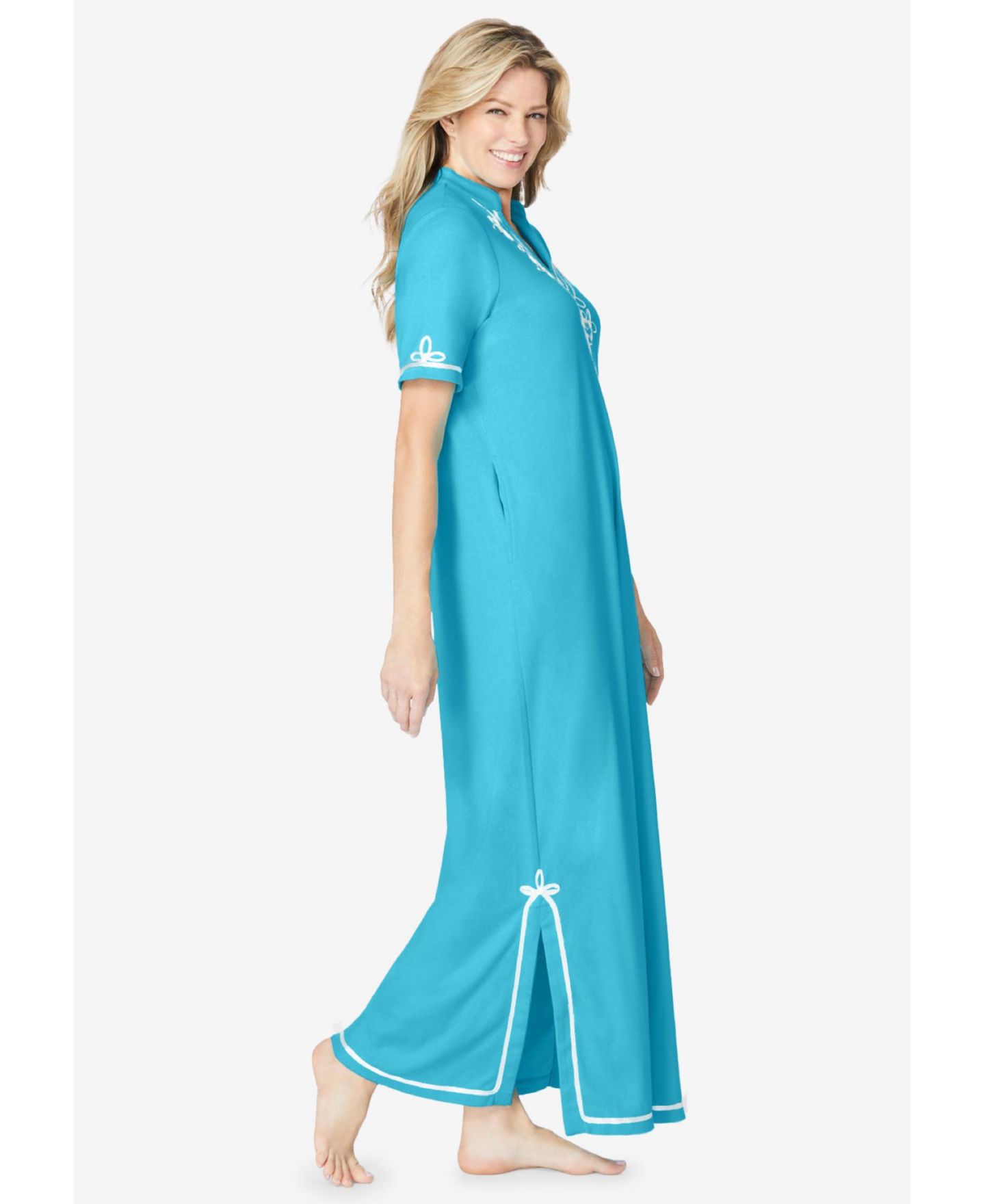 Only Neccessities Women's Only Necessities Embellished Knit Lounger, цвет: Синий — фото 3