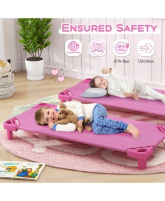 GOUUN Kids Stackable Daycare Cot Pack of 6 with Detachable Oxford Cloth