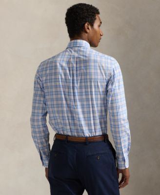 Men's Classic-Fit Gingham Stretch Poplin Shirt