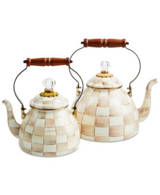 Mocha Check 3-Qt. Tea Kettle
