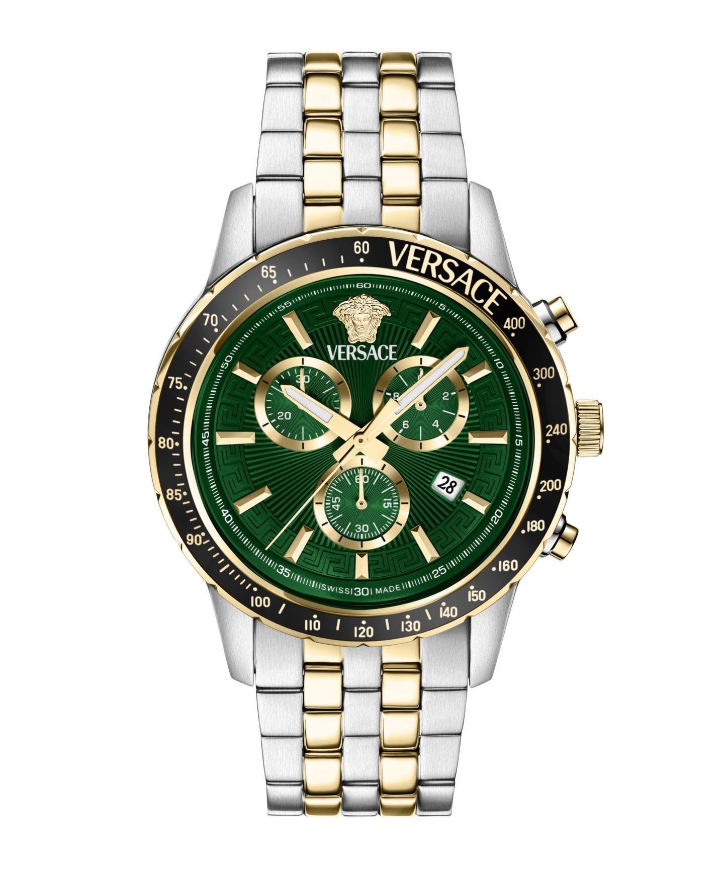 Мужские часы Versace Sport Chrono на двухцветном браслете из нержавеющей стали, 44 мм — фото 1