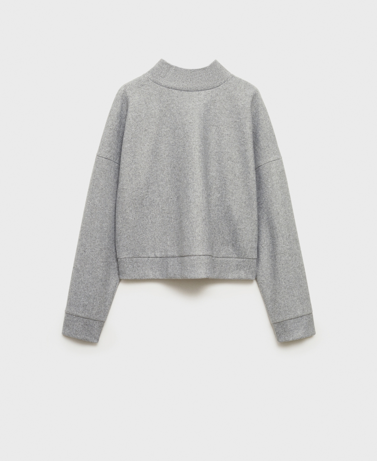 Mango Women's Turtleneck Plush Sweatshirt In Gray