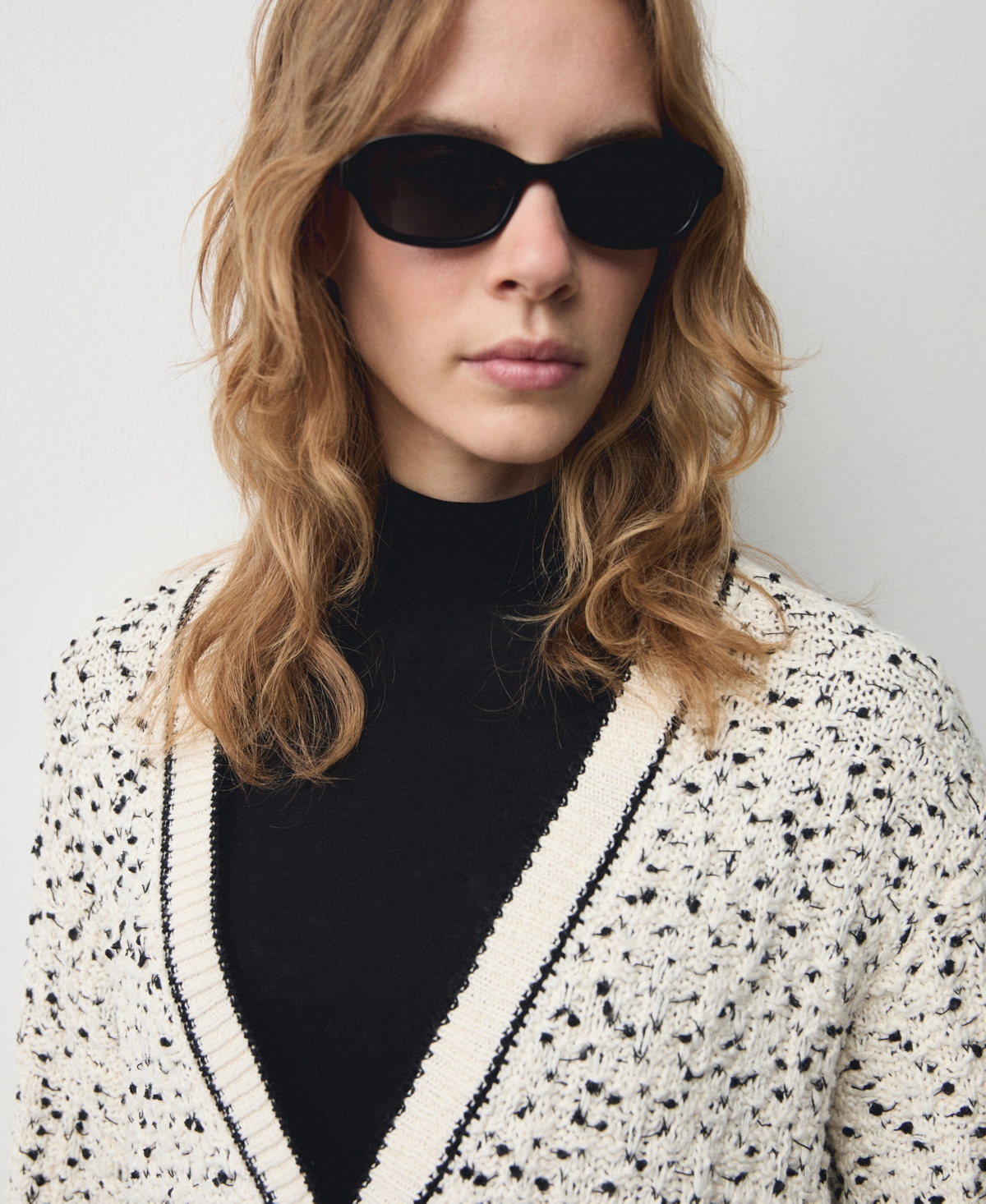 Mango Women's Flecked Oversize Cardigan