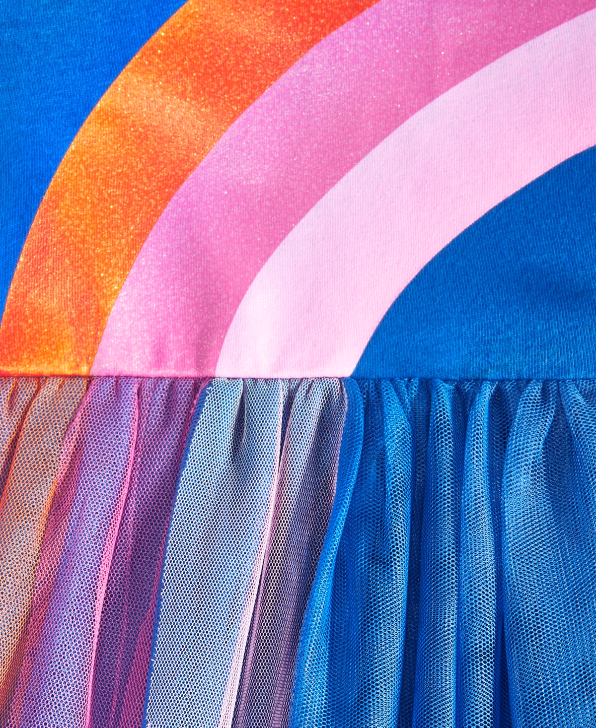 Epic Threads Toddler Girl Rainbow Tulle Dress, Exclusively At Macy's In Nautical B