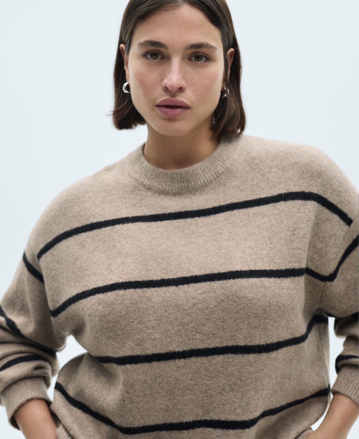 Mango Women's Knit Striped Sweater