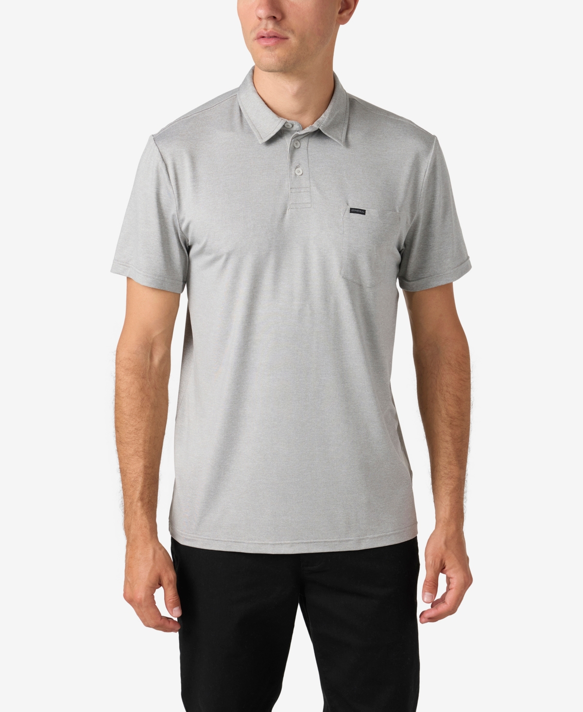 Men's Traveler Upf Short Sleeve Polo Shirt - Heather Gray