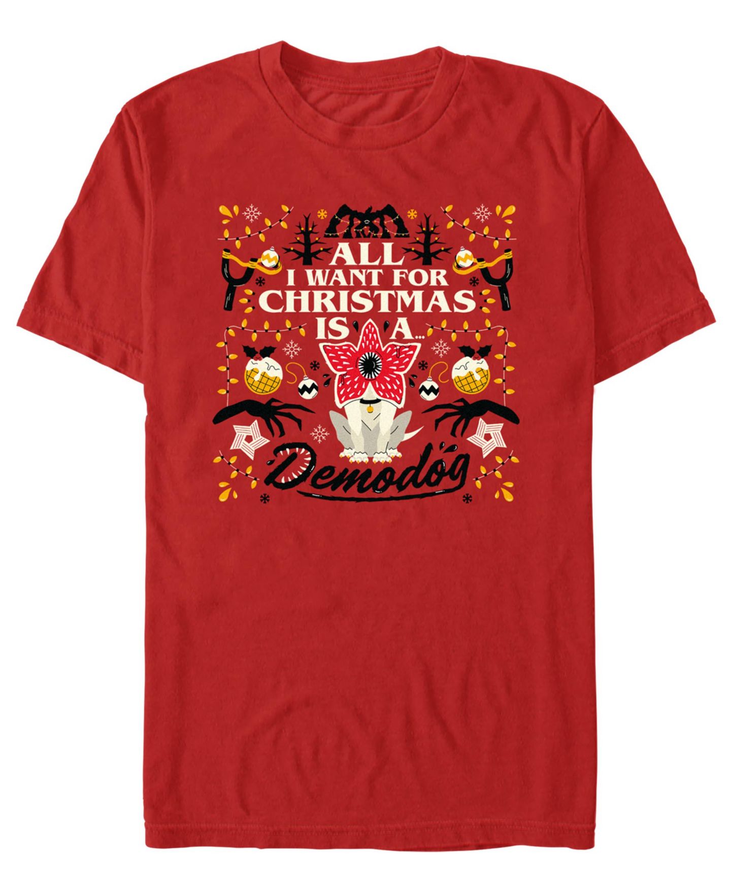 Мужская футболка Fifth Sun Christmas Demodog Short Sleeve, цвет: Красный — фото 1