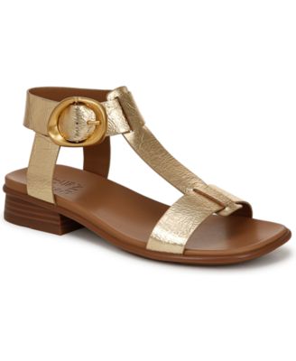 Naturalizer - Brandy T-Strap Stacked Low Block Heel Sandals