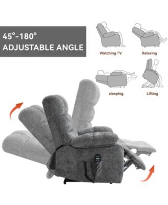 Lift Recliner Chair Heat Massage Dual Motor Infinite