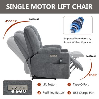 Power Lift Recliner with Massage & Heat