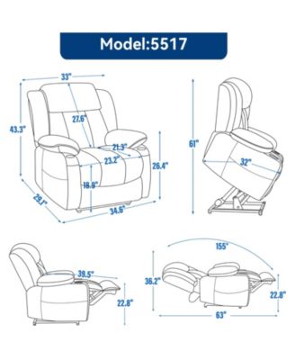 Chenille Power Lift Recliner Chair