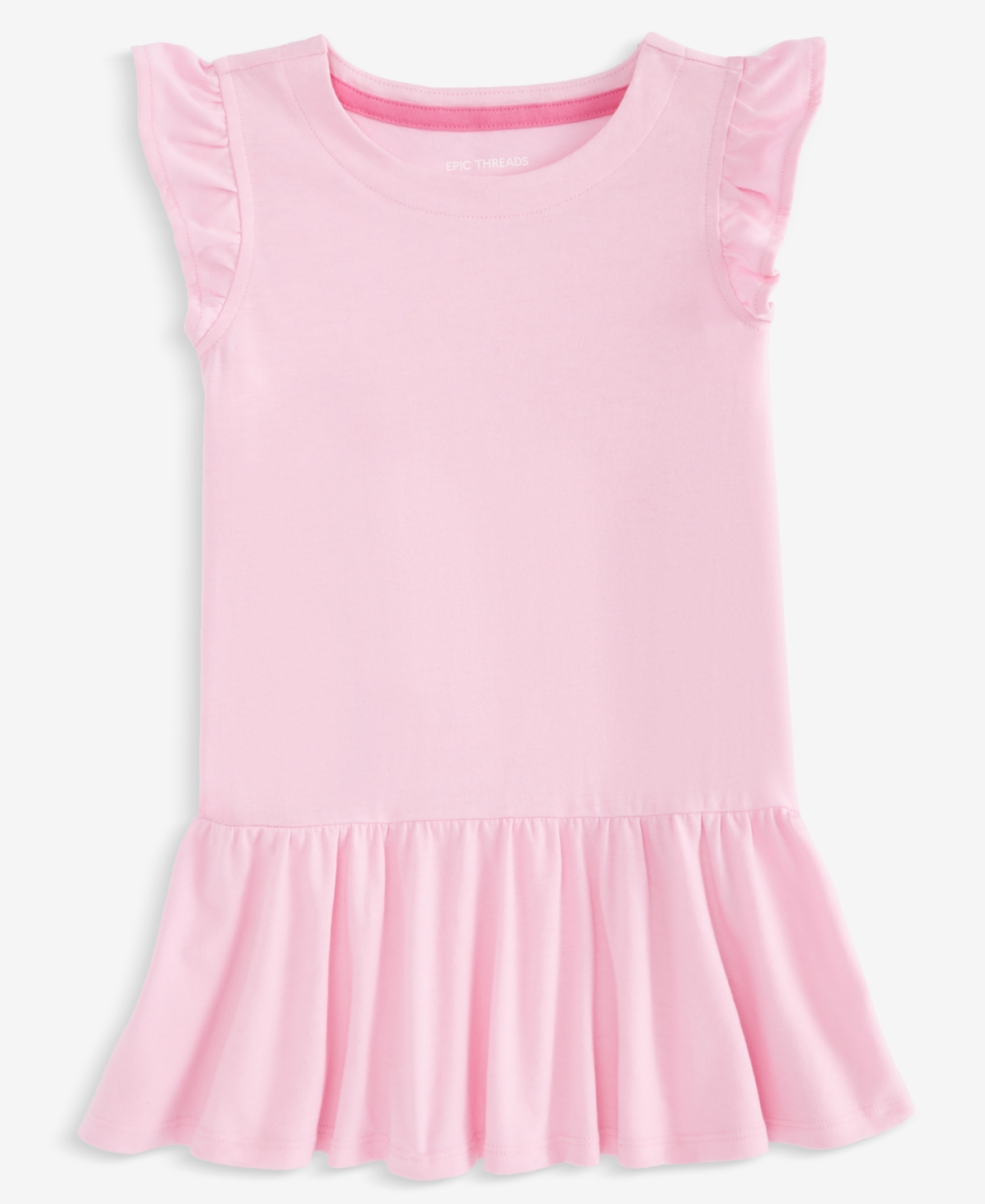 Epic Threads Toddler Girl Ruffle-sleeve Dress, Exclusively At Macy's In Bonbon