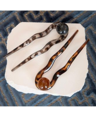 French Hair Pin Set - Tortoise + Pearl