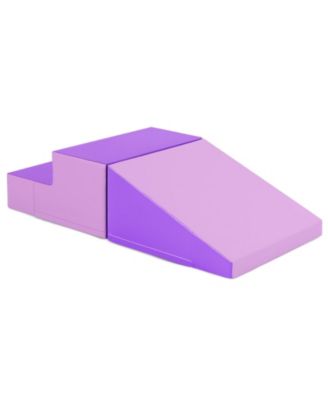 2-Piece Step and Slide Climber for Infants and Toddlers Baby Soft Play Set Foam Blocks