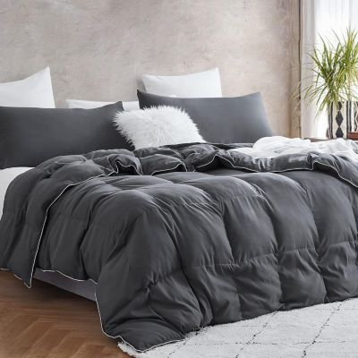 Snorze Cloud Comforter Set - - Faded Black,Queen