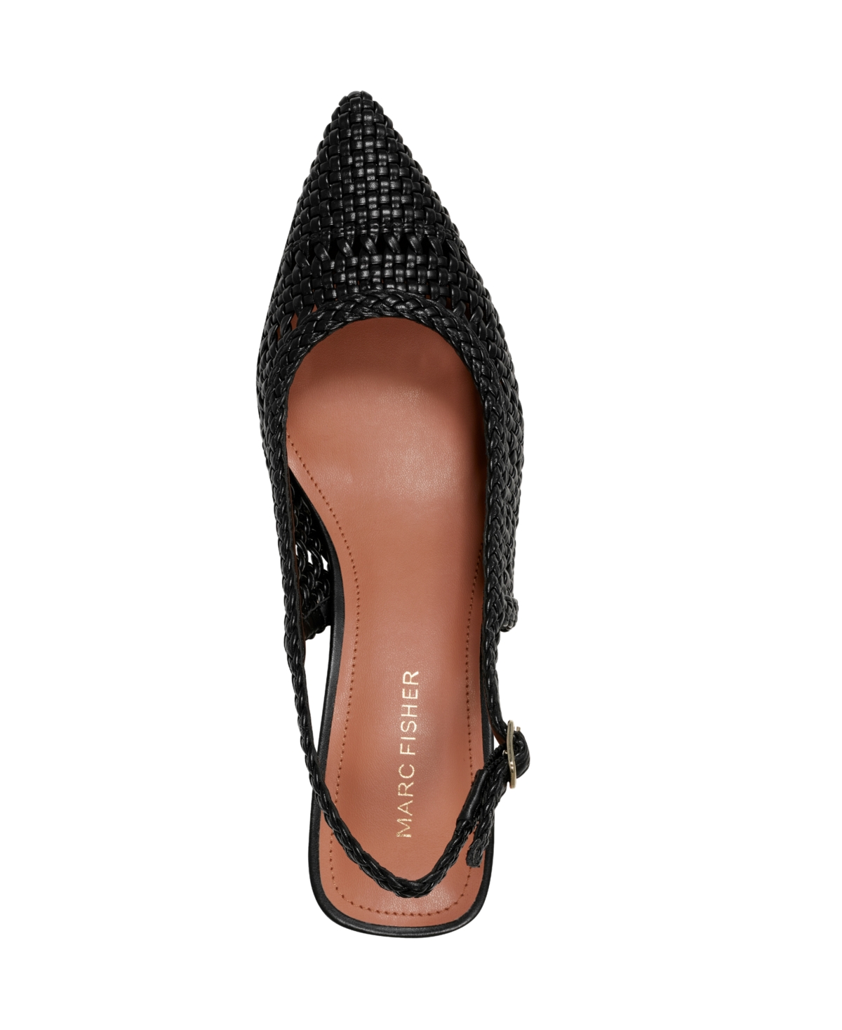 Marc Fisher Women's Lulia Woven Block Heel Slingback Pumps In Black