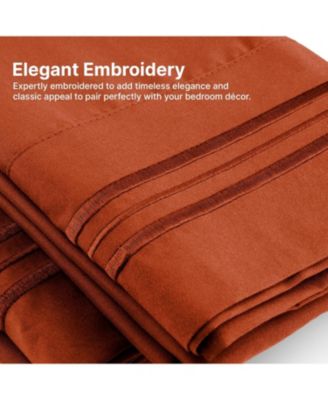 Pillowcase Set of 4 Soft Double Brushed Microfiber - King