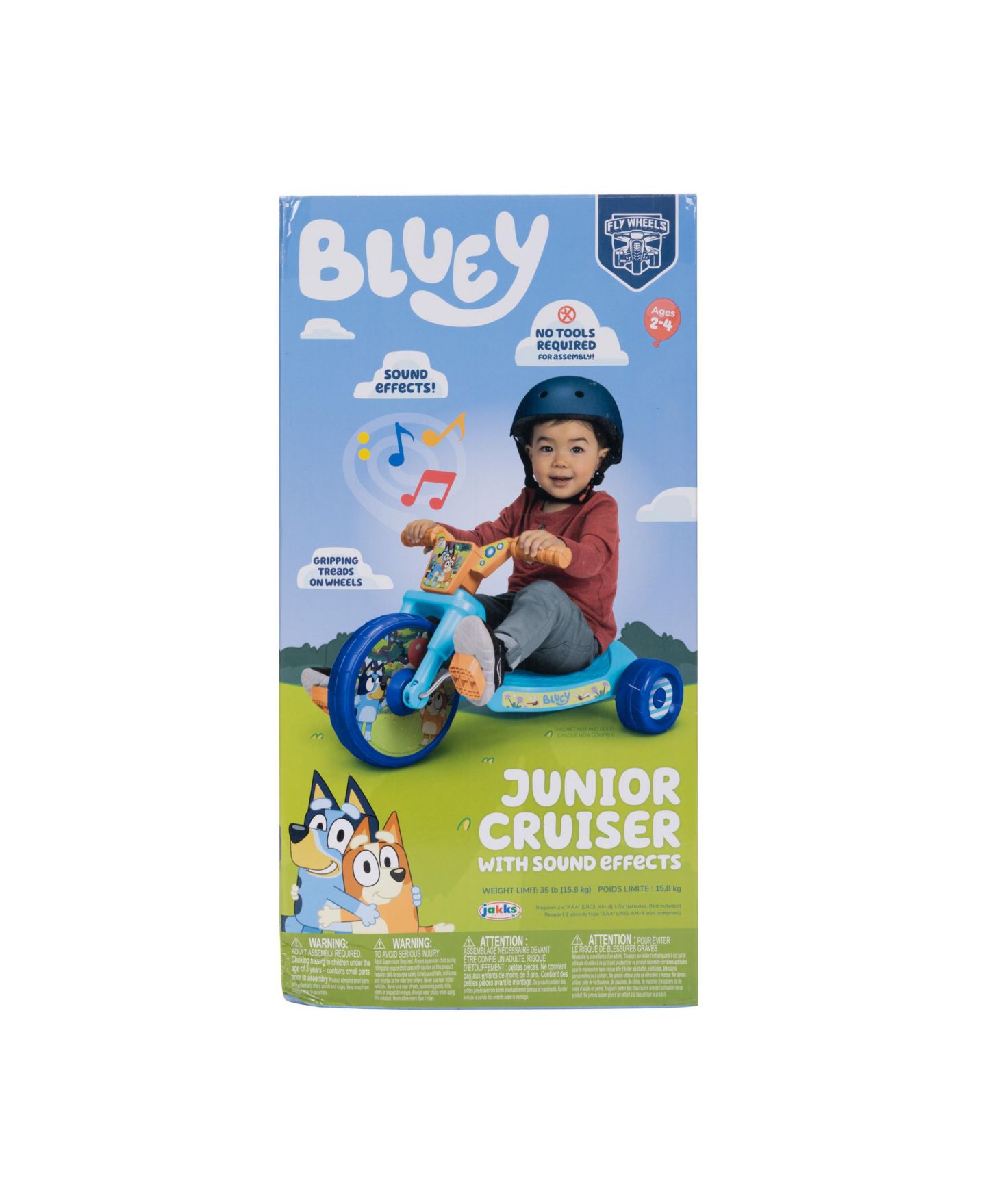 Детская игрушка Bluey Fly Wheels Cruiser 10" Extra-Wide Front Wheel, Mega Grip Tread Riding Toy, Ages 2+ — фото 5