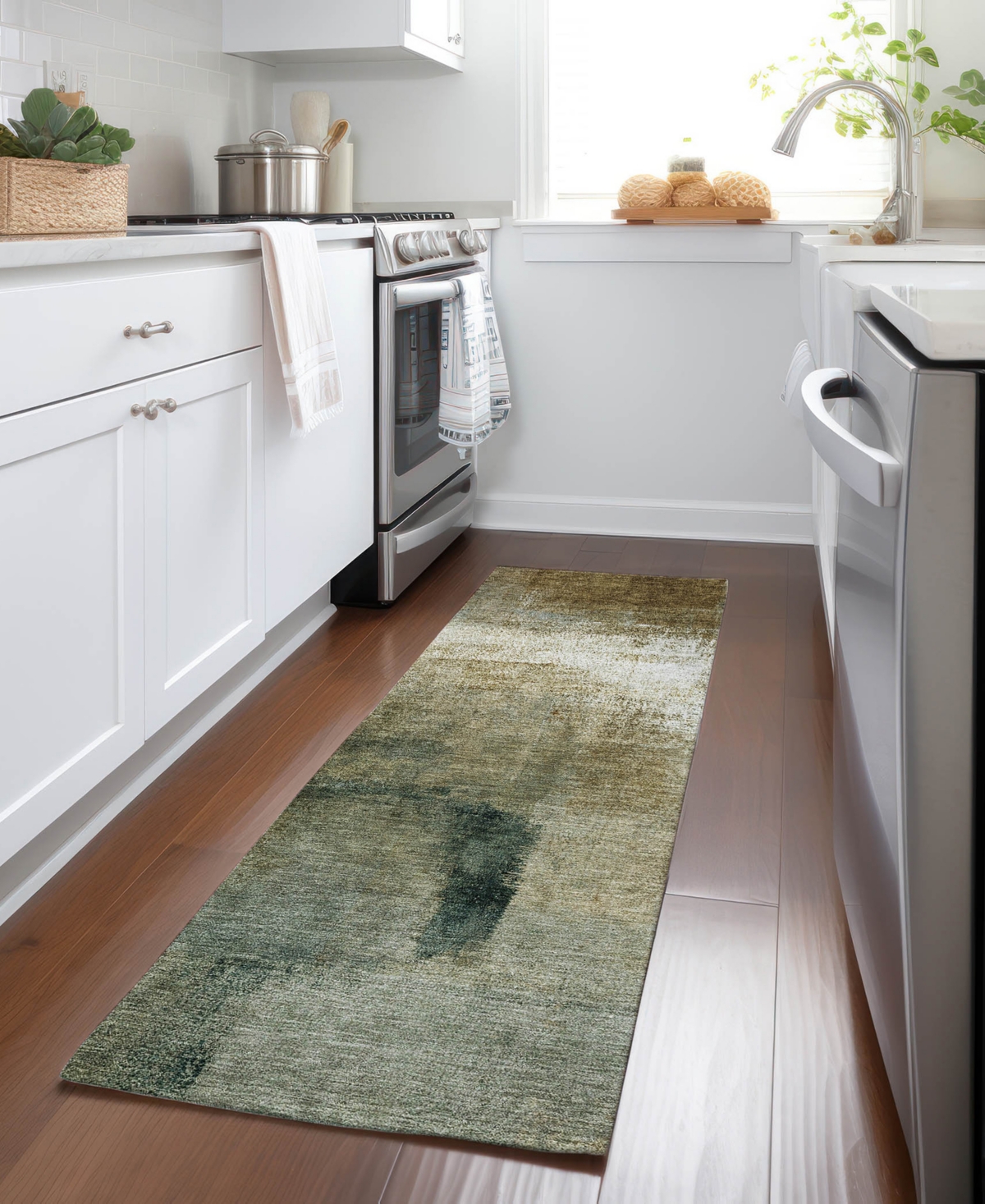 Addison Chantille Acn787 2'3''x7'6'' Runner Area Rug In Brown