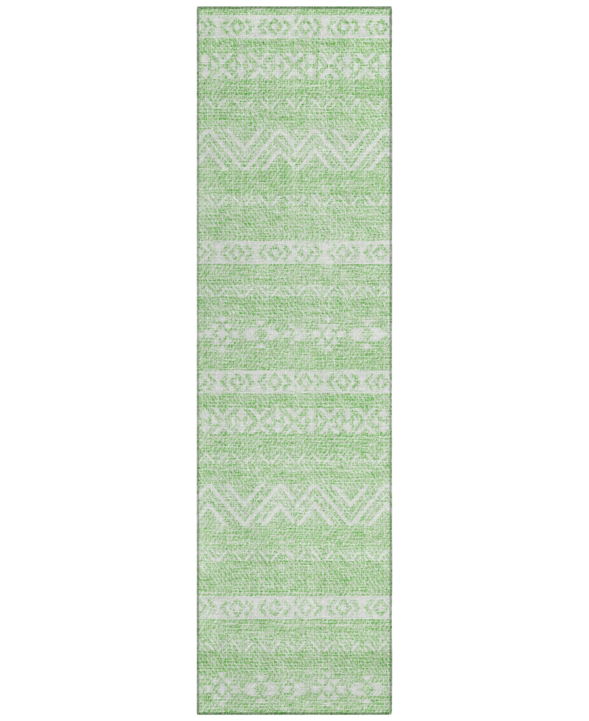 Shop Addison Chantille Machine Washable Acn803 2'3''x7'6'' Runner Area Rug In Lime
