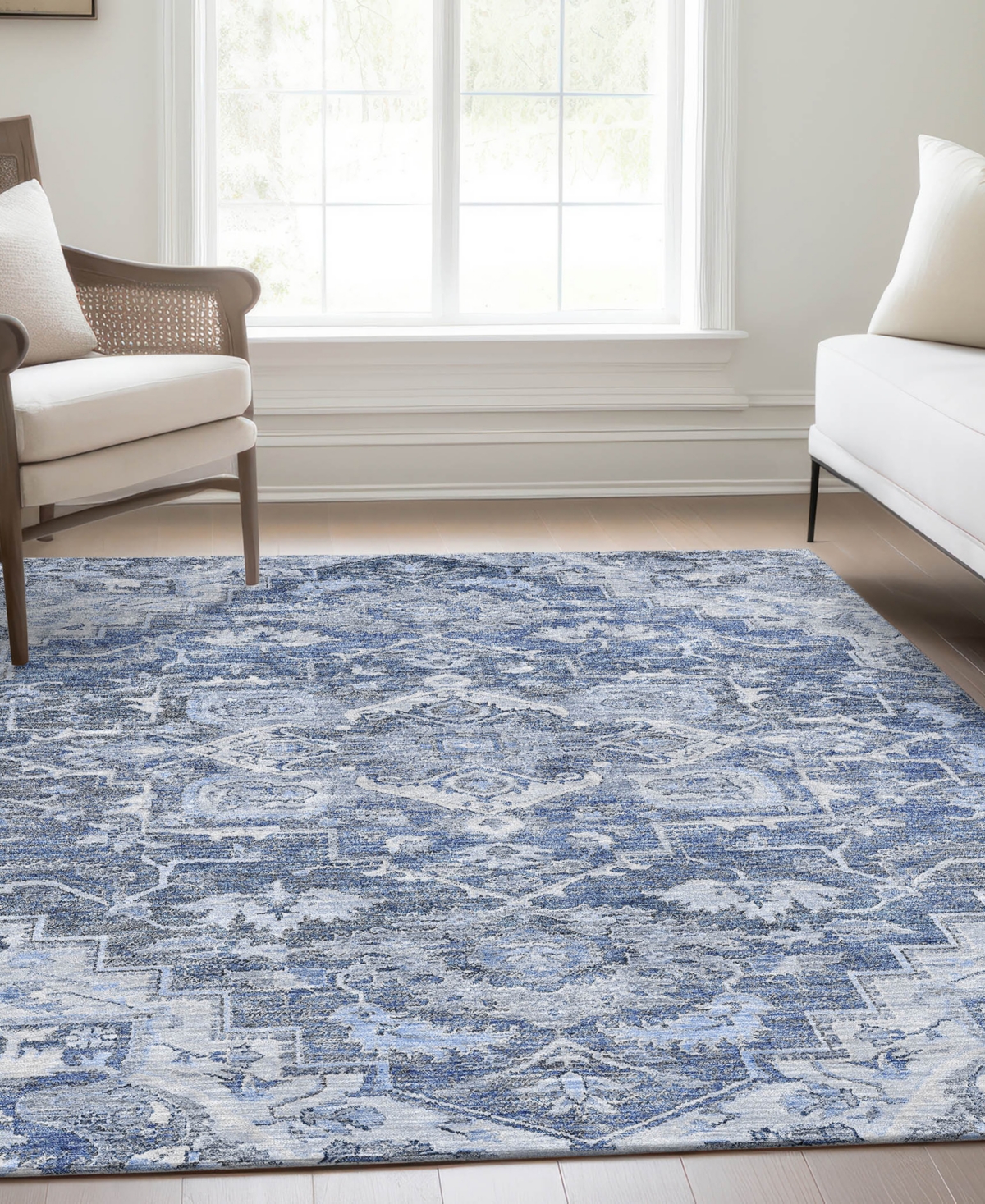 Addison Chantille Acn774 2'6''x3'10'' Area Rug In Denim
