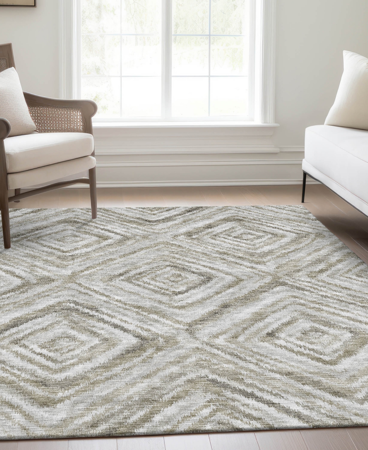 Addison Chantille Acn781 2'6''x3'10'' Area Rug In Beige