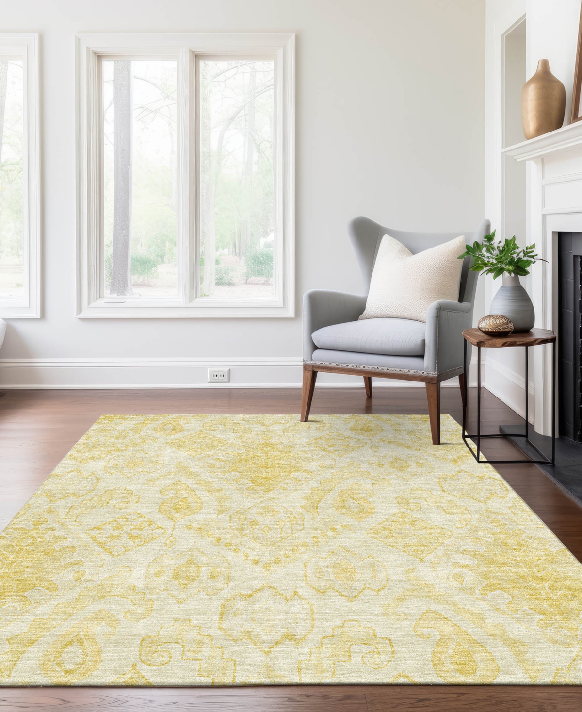 Addison Chantille Acn776 3'x5' Area Rug In Gold
