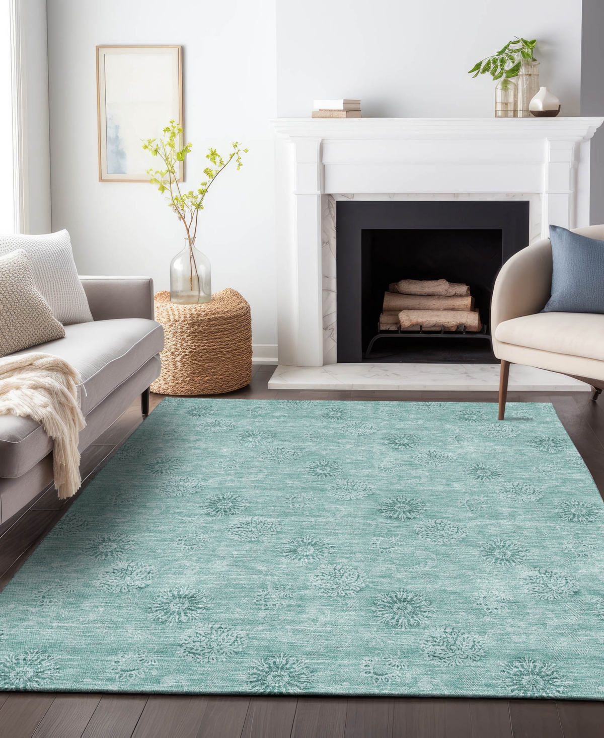 Addison Chantille Acn789 3'x5' Area Rug In Teal