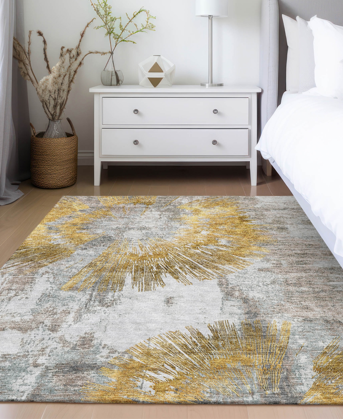 Addison Chantille Acn773 8'x10' Area Rug In Gold