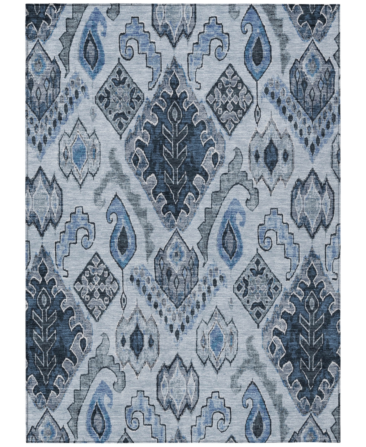 Shop Addison Chantille Machine Washable Acn775 9'x12' Area Rug In Blue