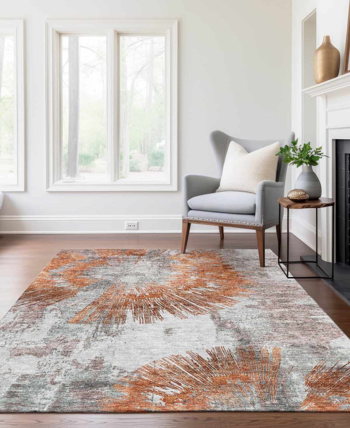 Addison Chantille Acn773 9'x12' Area Rug In Terracotta