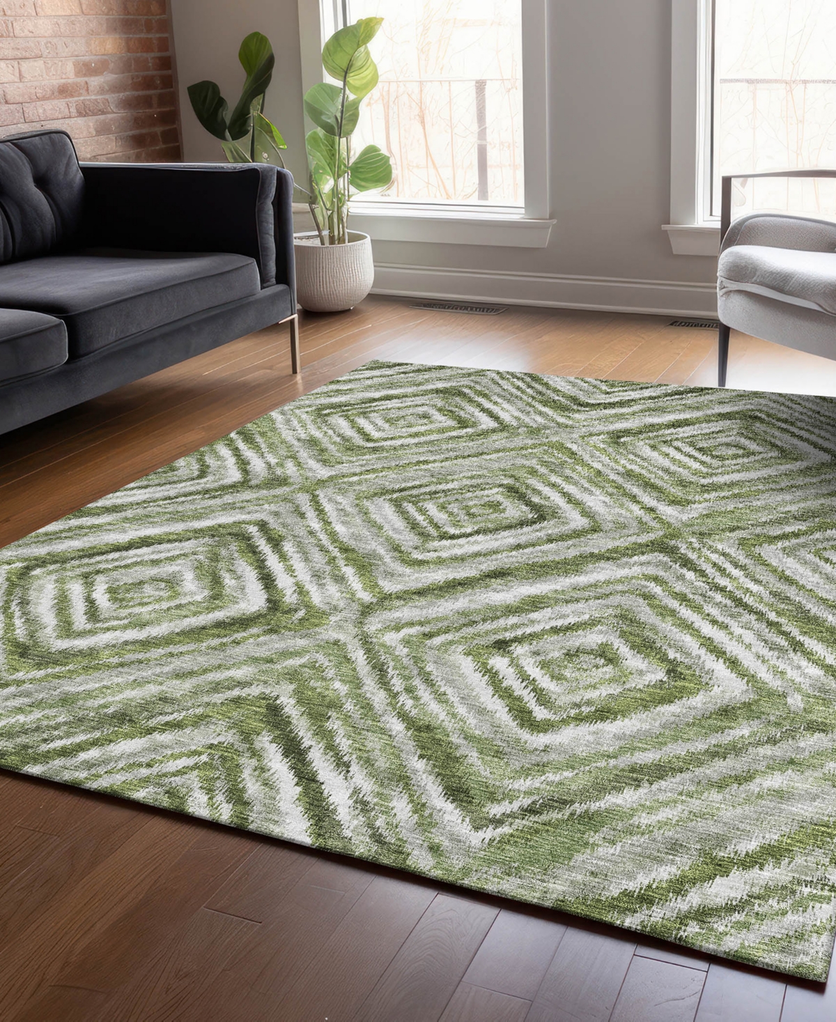 Addison Chantille Acn781 9'x12' Area Rug In Sage